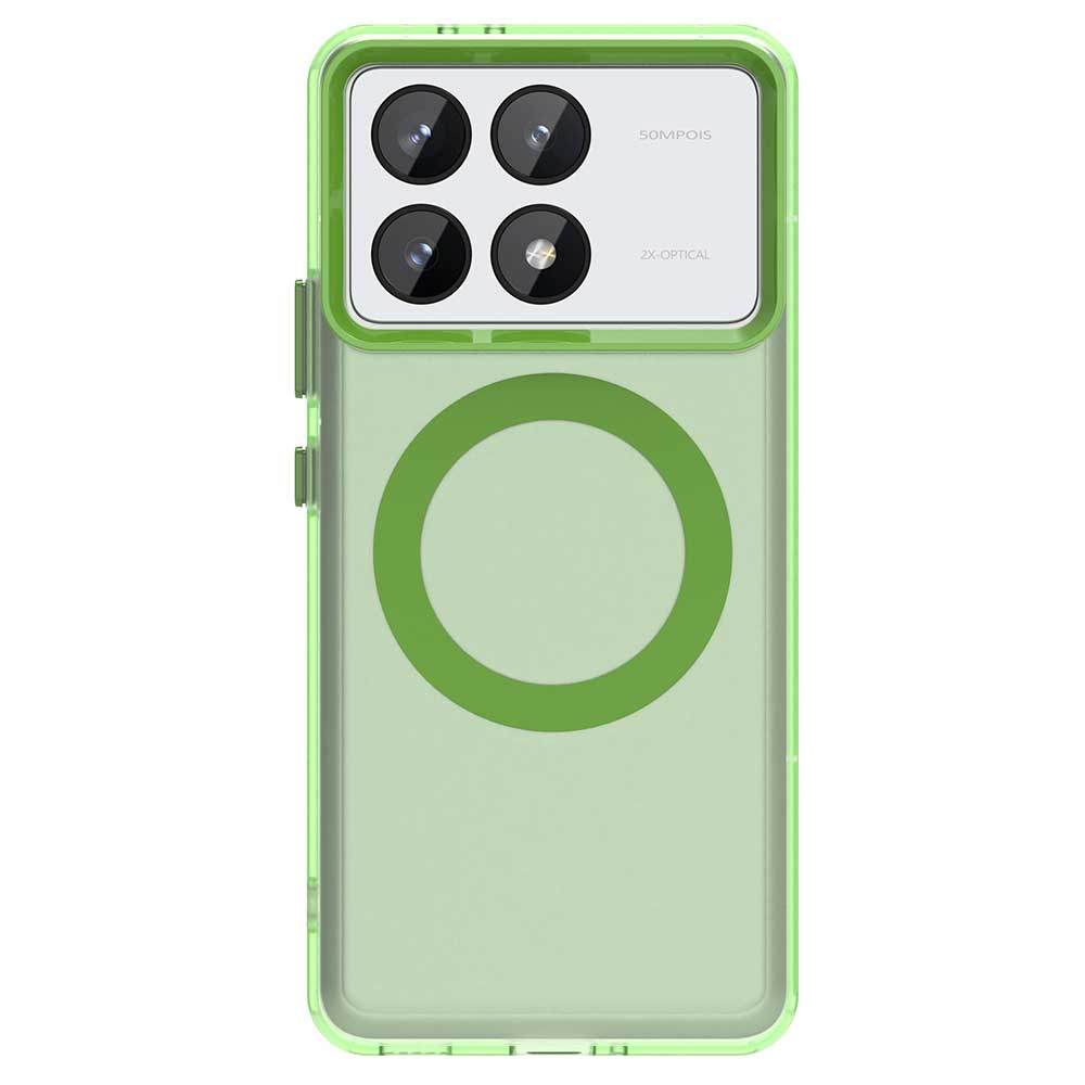 Candy Bumper Case For Poco M6 F6 X6 Pro 5G Xiaomi Poko Little C65 C75 4G Magnetic Wireless Charge for Magsafe Case