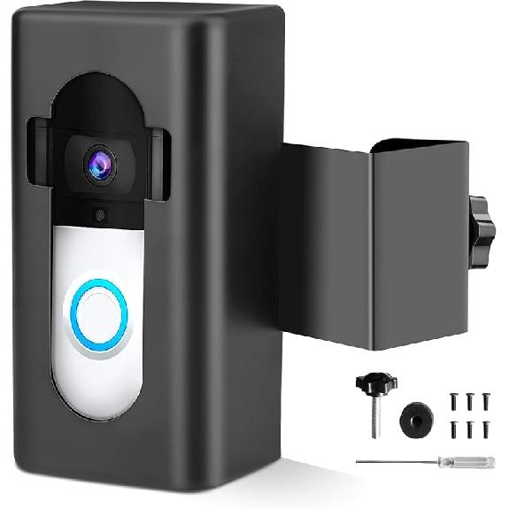 Anti-Theft Video Doorbell Mount Compatible with Ring/Blink Wireless Video Doorbell 1/2/3 Plus/3/4/(2020 Release), Adjustable No-Drill Mounting