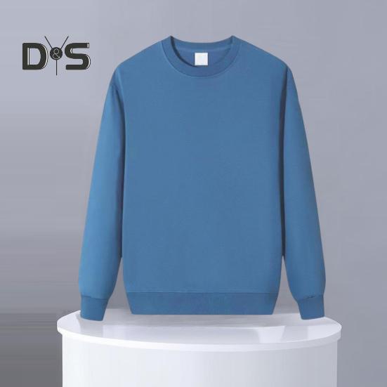 Outono Inverno Homens Top O Neck Solto Cor Pura Punhos Elásticos Pulôver Comprimento Médio Esporte Uso Diário Escola Moletom