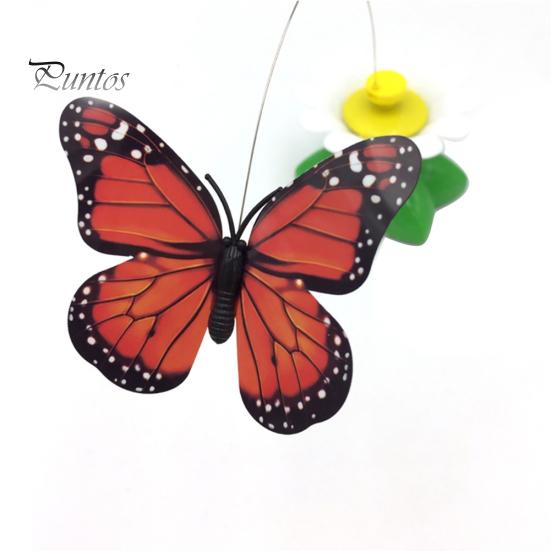 Colorful Butterfly Flying Rotatable Cat Battery Powered Interactive Pet Toy