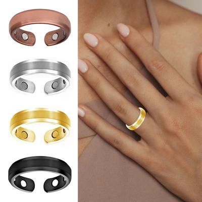 Lady Magnetring Einstellbare Öffnung Design Poliert Glatt Galvani Legierung Einfachen Stil Finger Schmuck für