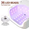 36Leds Diamond Inlaid Nails Dryer Professional UV LED Nail Art Lamp High Power Quick Drying LCD Touch Light Curing All Gel