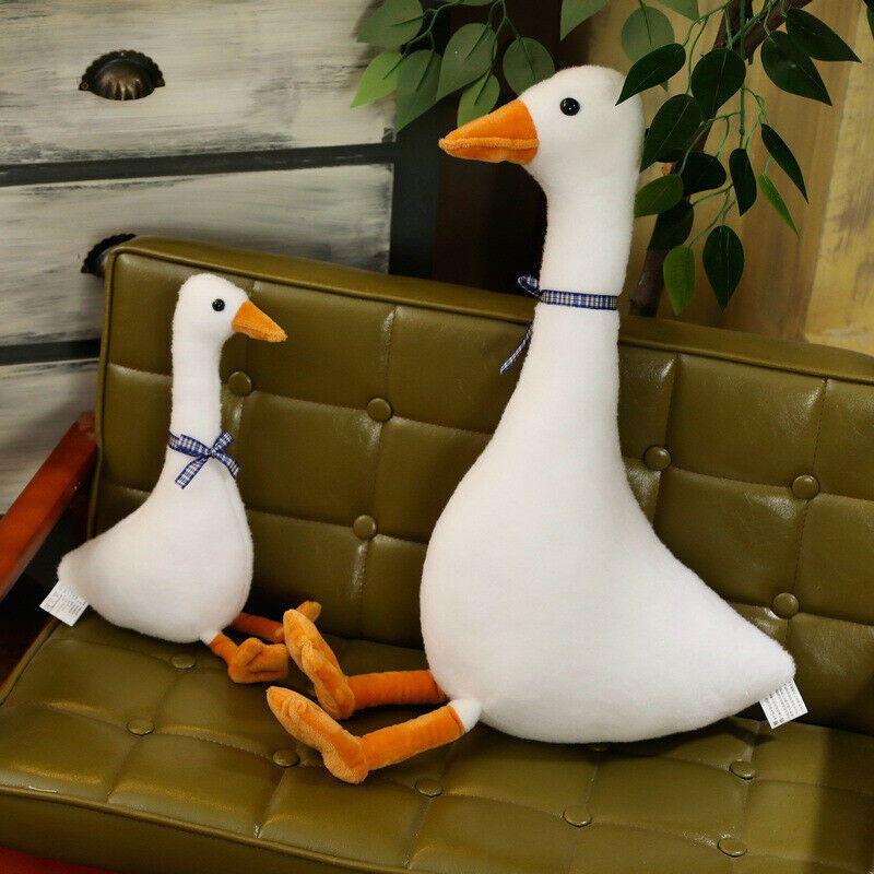White Goose Pillow Plush Toy Adorable Sleeping Pillow Soft And Cuddly Stuffed Doll For Kids