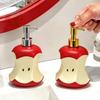 300ML Bitten Fruit Refillable Soap Dispenser, Liquid Hand Soap Shower Gel Container, Empty Pump Lotion Bottle for Bathroom