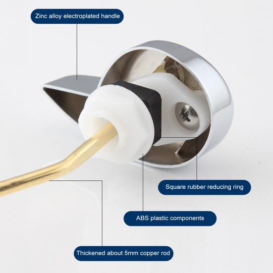 Toilet Flush Wrench Easy to Install Adjustable Holes Toilet Handle Optimal Flushing Toilet Tank Replacement Parts