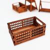 Miniature Kitchen Vegetable Storage Box Mini Wood Basket Cute Dollhouse Furniture Accessory for Enhanced Miniature Scenes