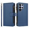 For Samsung Galaxy S26 Ultra Leather Case 9 Card Slots Zipper Wallet Stand Phone Cover with Wrist Strap