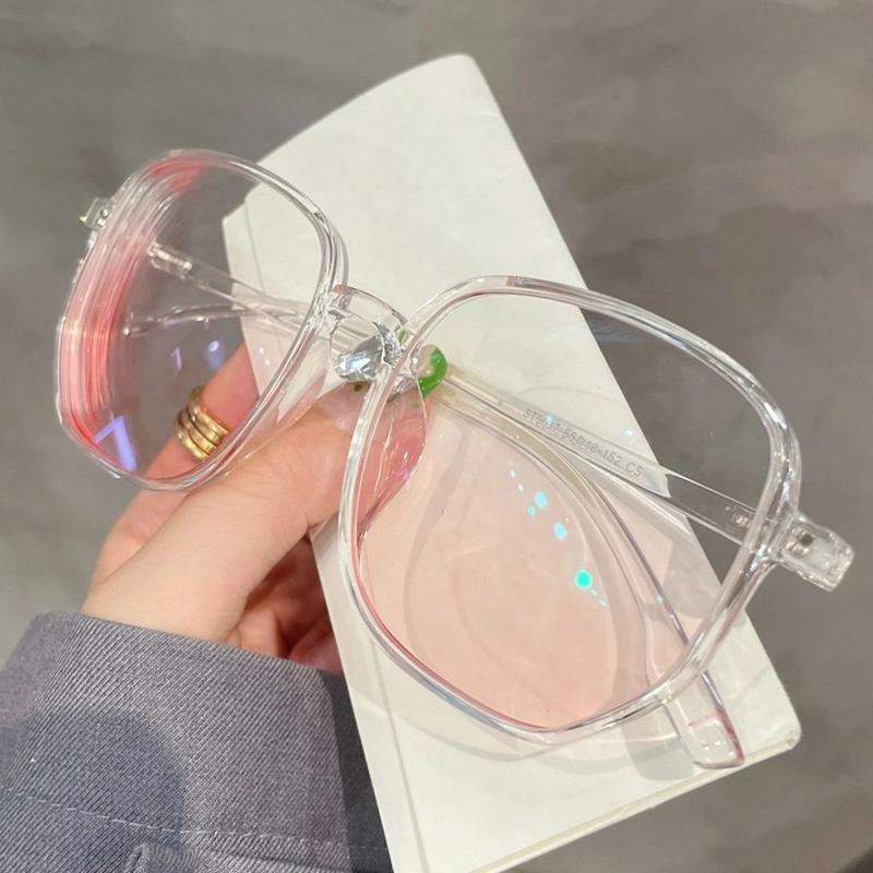 Korean Style Simple Temperament Gradient Sunglasses Pink Powder Blusher Glasses Women  Blue Light Blocking Glasses