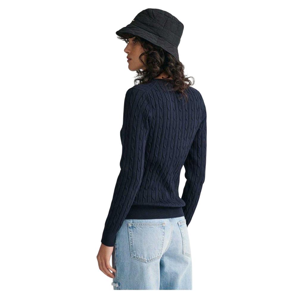 Gant Womens/Ladies Cable Knit Cotton Crew Neck Pullover