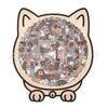 Puzzle din lemn cu 135 de piese, în formă de pisică, culori Morandi, Puzzle din lemn în formă de pisică, Puzzle din lemn cu formă de animal unic, Cadouri Creative Puzzle pentru iubitorii de pisici