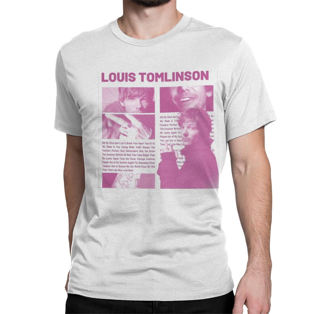 Vintage T Shirt Summer L/Louis Tomlinsons Trendy Cool T Shirts Singer Cotton Tshirt for Couple Y2K Retro Short Sleeve Tops