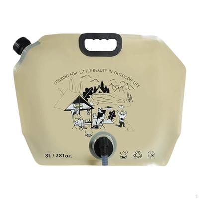 Récipient alimentaire/à eau pliable réutilisable de 8 L avec robinet pour BBQ, pique-nique et; Camping.