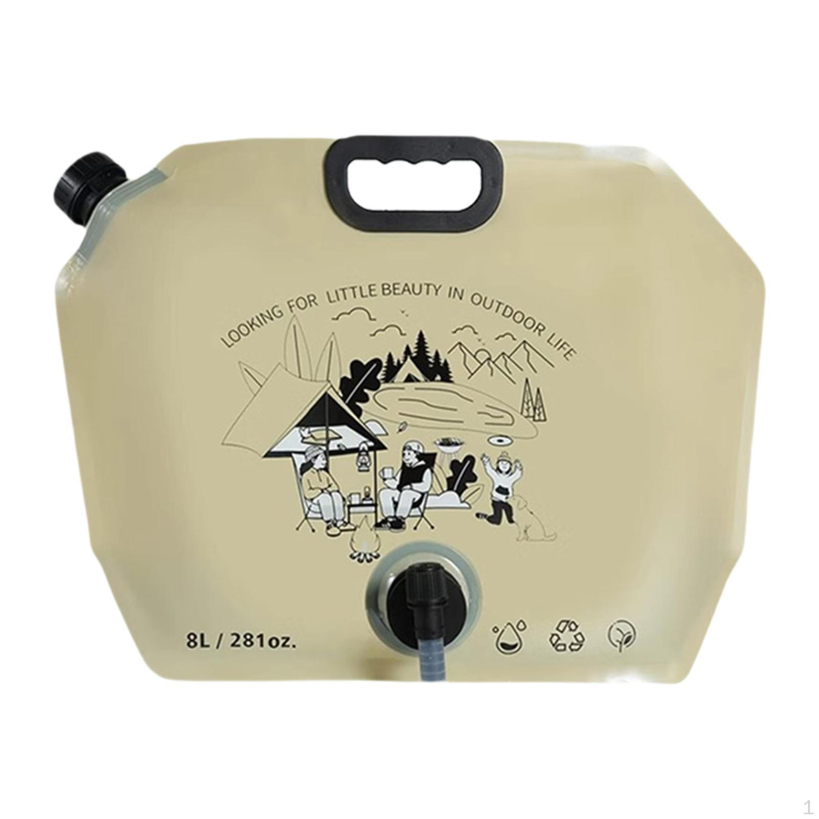 8L Collapsible Reusable Food Water Container with Tap for BBQ, Picnic & Camping.
