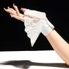 Lightweight Lace Wrist Sleeves Decorative Stretchy Design For Summer Outings Casual Outfits White