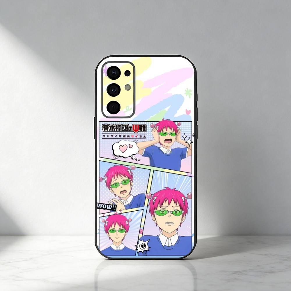 Anime Boy S-Saiki Kusuo Phone Case For Samsung S25,S24,S21,S22,S23,S30,Ultra,S20,Plus,Fe,Note,5G Black Cover