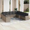 VidaXL Garden Lounge Set with Cushions 11 Pcs, Sofas with Adjustable Feet, Outdoor Furniture Set Patio Terrace, 3219180