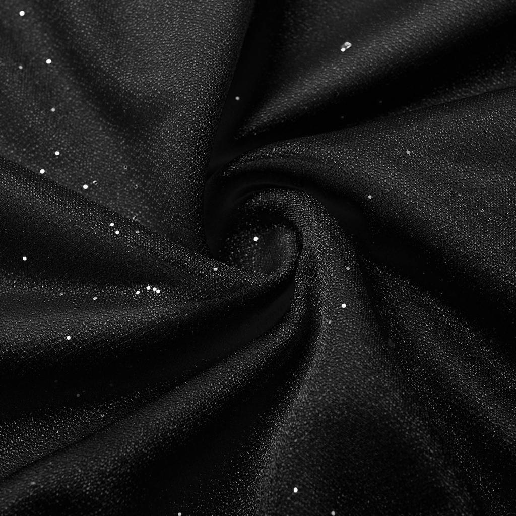 Shiny Flowy Cocktail Dresses For Women Elegant Split Half Sleeve Summer Loose V Neck Short A-Line Party Dress