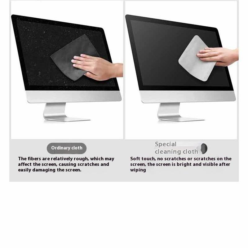 16*16cm Universal Phone Watch Tablet Monitor & Display Screen Cleaning Tool Microfiber Scratch Towel Reusable Polishing Cloth