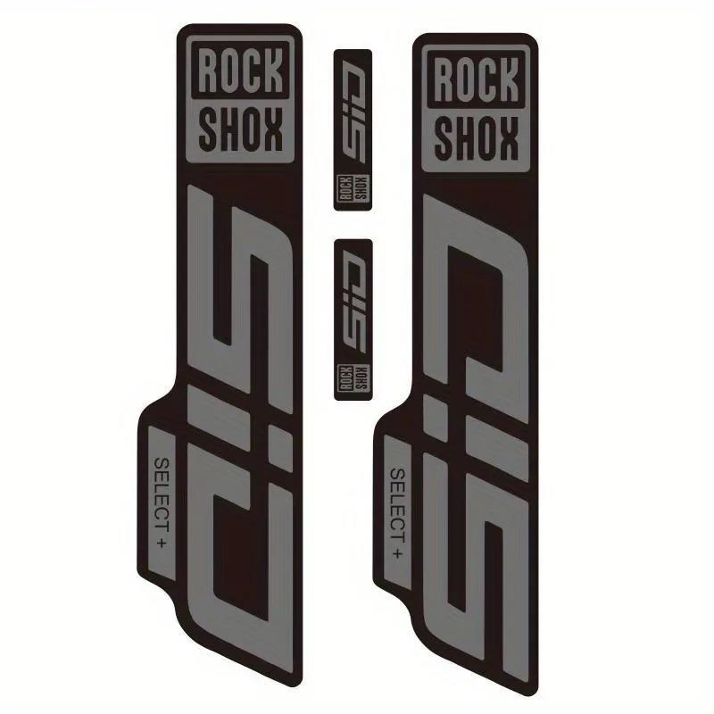 4 Bucăți ROCKSHOX SID SELECT + Autocolante Furcă Față - Autocolante Vinil Transparent Design Albastru și Portocaliu Protecție Durabilă Vopsea,
