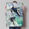 Modern Military Aircraft Metal Wall Art Aviation Theme Home Decor for Living Room Study Room