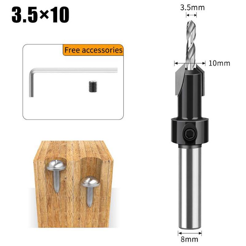 Woodworking Countersink Drill Bit Alloy Hole Cutter Drill Wood Screws Mount Drill Bit Woodworking Tools 8mm 10mm Shank