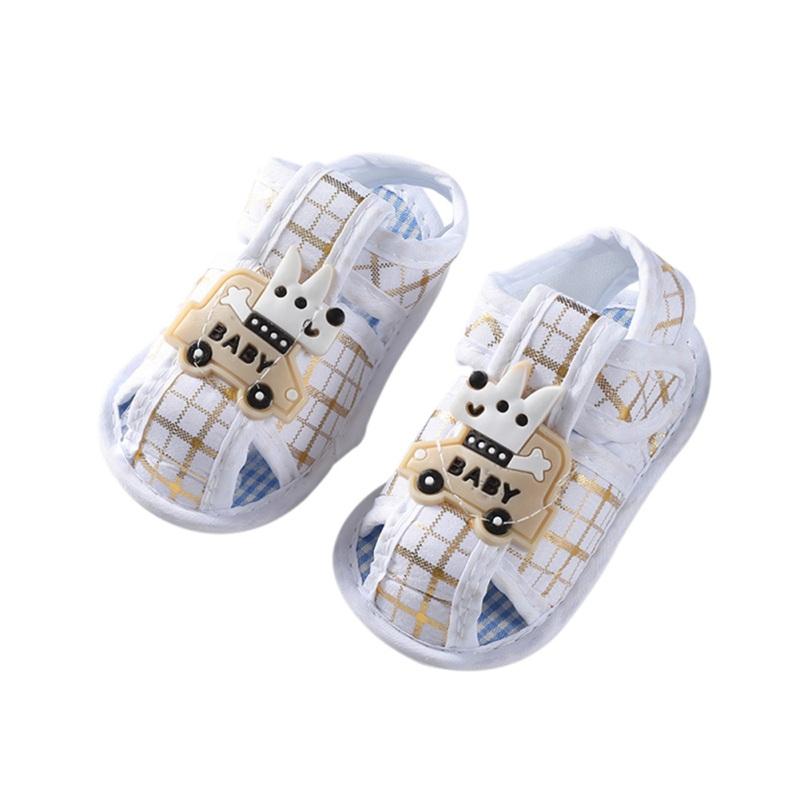 

Сандалии с мультяшным рисунком для младенцев, легкая полые дышащие туфли с канвасами, прогулочная обувь на плоской подошве 11