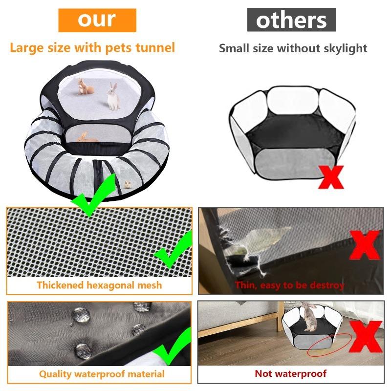 Sommer-Haustierspielzeug für Katzen, tragbar, faltbar, Spielzaun, Krabbeln, Kleintier, wasserdichter Zelttunnel, kleiner Hunde-/Katzenzaun, Haustierprodukte