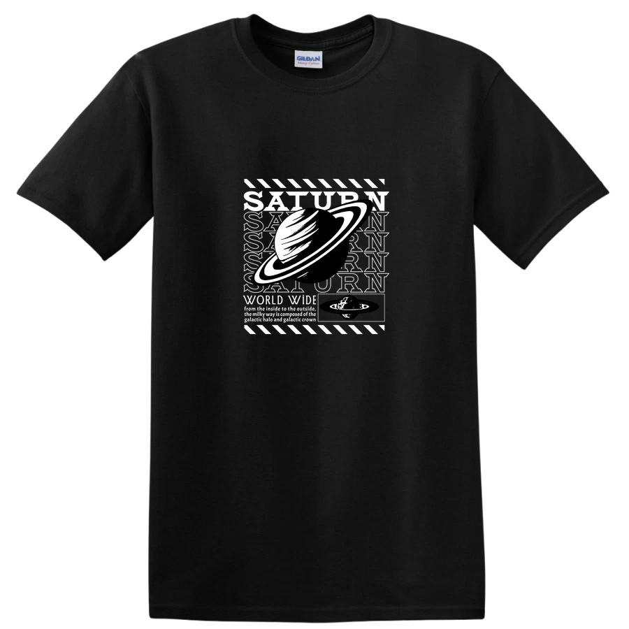 Saturn Planet Graphic T Shirt Cool Space Design Vintage Tee for Astronomy Lovers XL