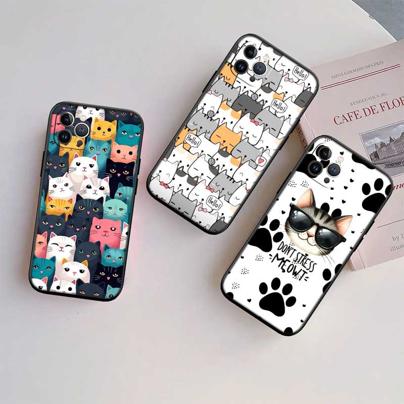 RE18 Cat Cartoon New High-End Shell Phone Case for Xiaomi Poco C40 C50 C51 C55 C65 C71 C75 F3 F5 F6 F7 M2 M3 Pro Ultra