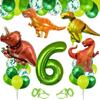 Dinosaur 1 -9 Years Old Birthday Party Balloon Background Decoration Number Set Birthday Number Balloon Set Green 