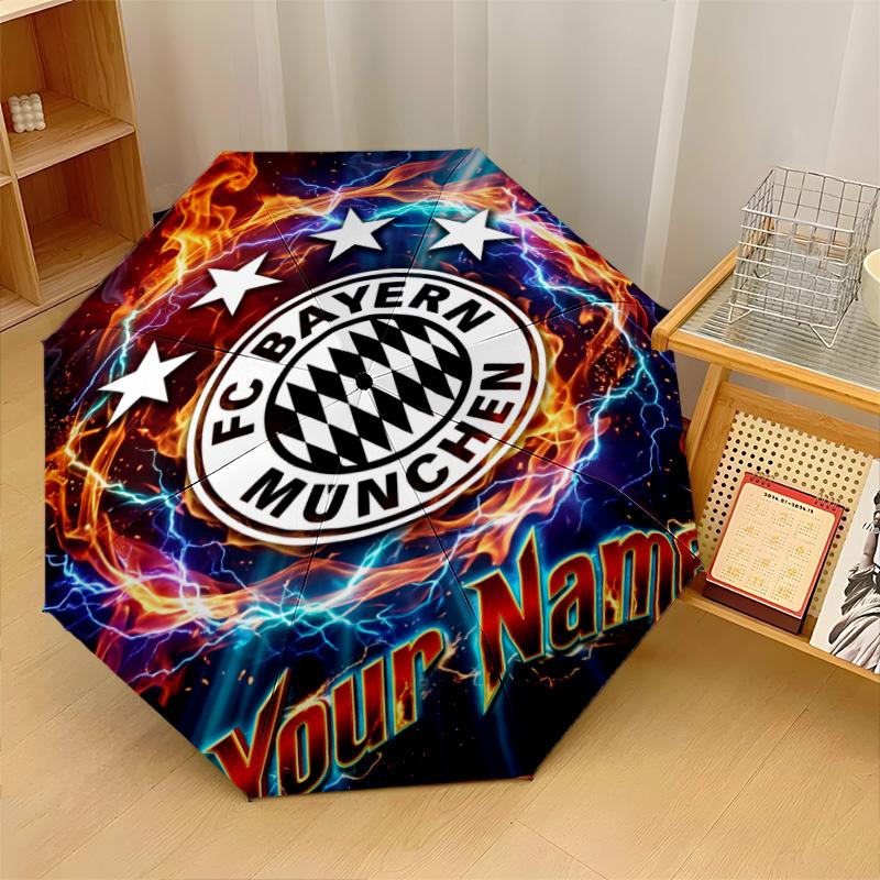 Bayern Munich Automatic 3‑Fold Umbrella 8‑Rib Windproof Folding Umbrella Sun Rain Protection For Outdoor Travel Daily Use