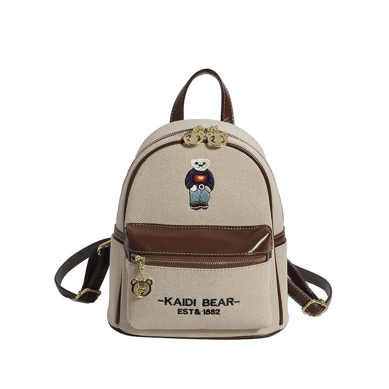 2025 Katie Bear Damen Stickerei Canvas Rucksack - Vielseitig & Stilvoll