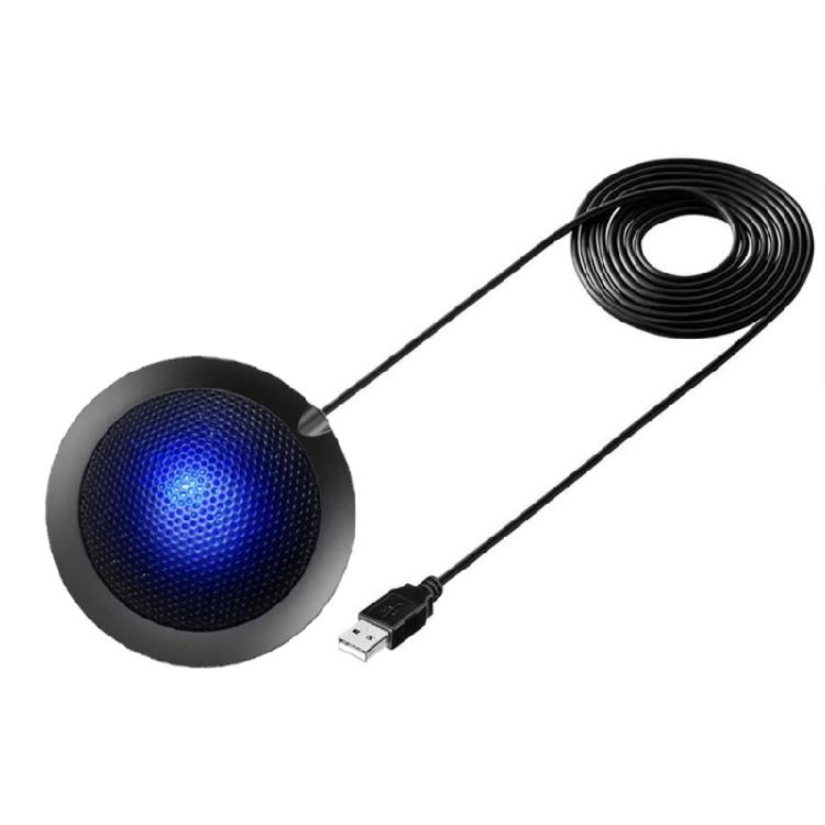 

USB 360 Degree Omnidirectional Condenser Mic AntiSlip Base Omnidirectional Condenser Desktop USB Conference Microphone 1