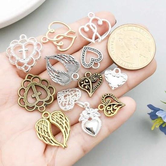 YFFSFDC Charm Accessory Parts 100 Piece Set Necklace Earring Pendant Decorations Jewelry DIY Ornaments Handmade Gifts Decorative Items Crafts