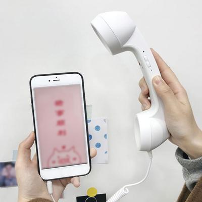 Retro Phone Handset with 3.5MM Socket Cellphone Smartphone Receiver with Microphone Speaker Universal Vintage Old Telephone Handset