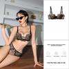 Female Spring Summer Sex Appeal Is Perfect Lace Leopard Grain Small Bosom Shows Big Gather To Prevent Drooping Underwear