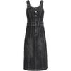 ONLY Women's Lyocell Denim Suspender Midi Dress