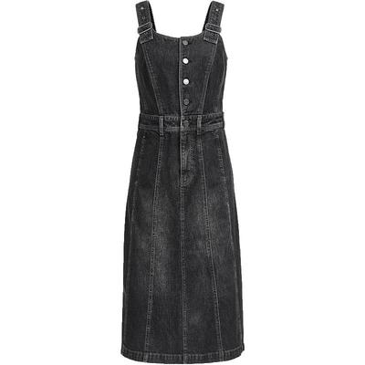 Women's Lyocell Blend Slit Denim Overall Dress