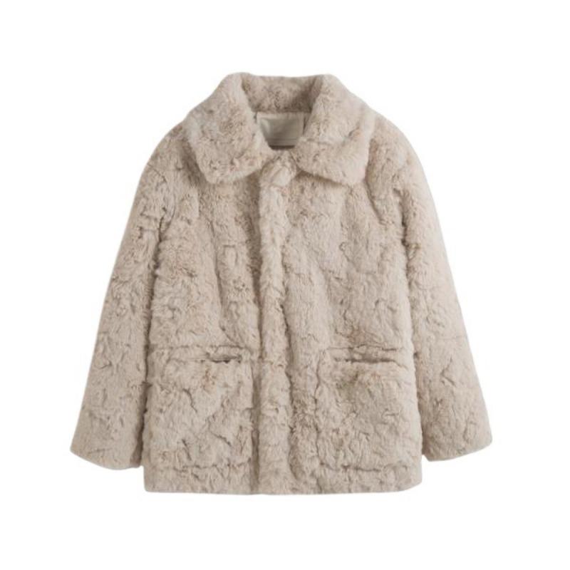 Winter new lamb plush imitation fur coat women's medium and long thin thickened imitation rabbit fur coat