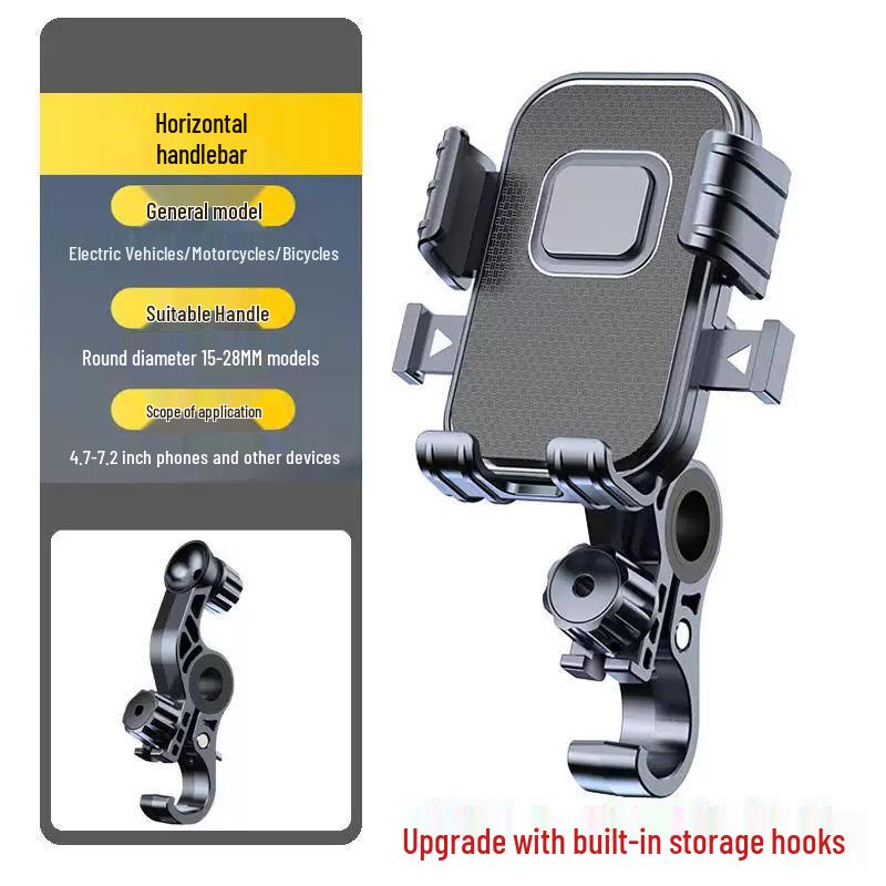 Universal Shockproof Phone Mount for Electric Scooter, Motorcycle, and Bicycle Riders