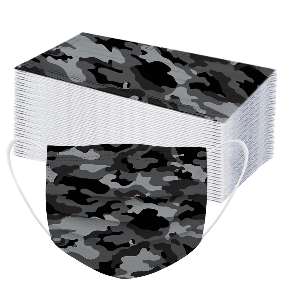 50PCS Children's Mask Print Disposable Face Mask Industrial 3Ply Ear Loop