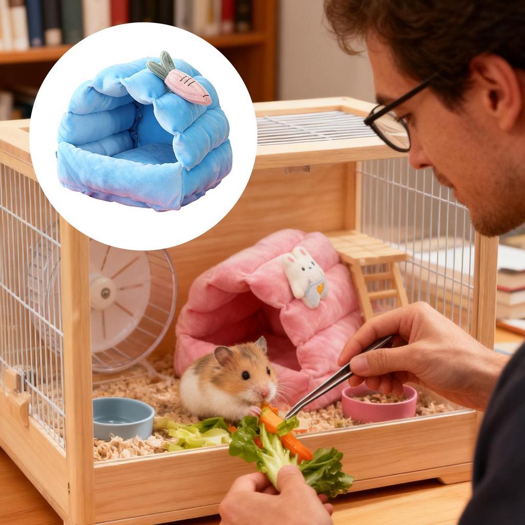 Hamster Houses Breathable Chew-proof Enrichment Nest Hamster Cage For Bunny Pet Ferret Animal Chinchilla Squirrel Birds Winter