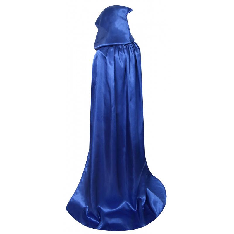 Halloween Cloak Adult Children Black Medieval Wizard Robe Death Cloak Monk Hat