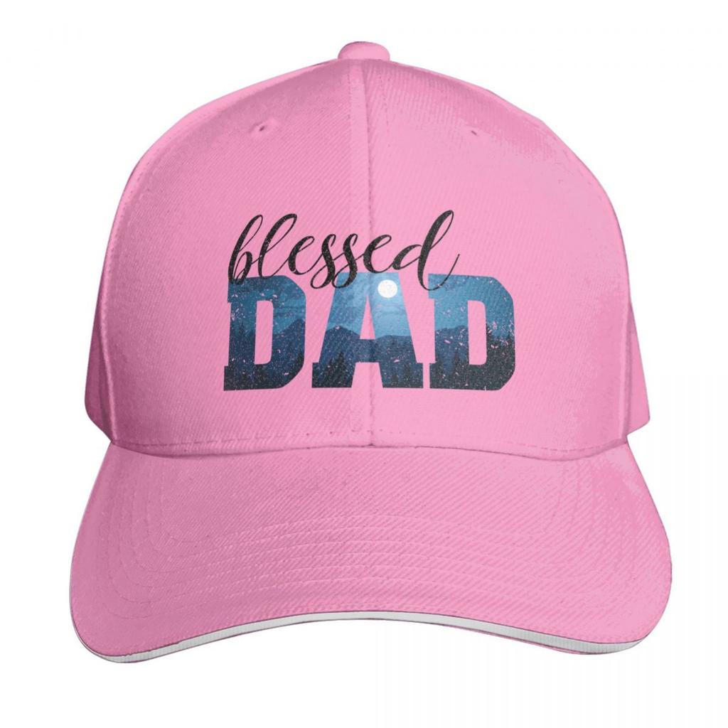 Blessed dad typography tshirt Baseball Cap Ball Cap Military Cap Unisex Bobble Hat Sun Elegant Womens Hats Unisexs