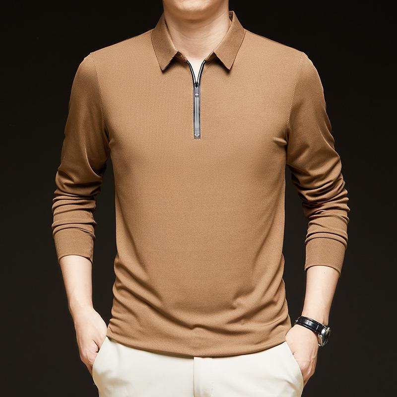 

Мужские футболки с длинным рукавом весна-лето Поло для мужчин Майки Топы Блузки Толстовки Пуловеры 4XL кофейный
