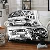 Customized Sports Car Design Throw Customizable Blanket Customize Text Durable Comfort Great For Sofa Couch Office Bed Picnics For All Occasions