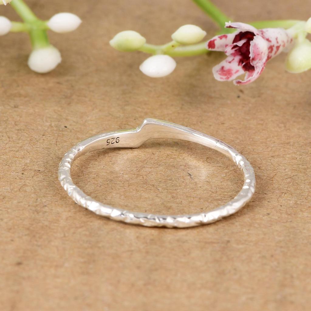 925 Sterling Silver Texture Band Ring, Handmade Minimal Jewelry Gift for Her, Gift for Love, Anniversary, House Wife.