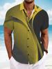Men's Geometric Line Abstract Art Shirt Summer Shirt Button Up Shirt Short Sleeve Fashion Summer 3D Print Casual Shirt