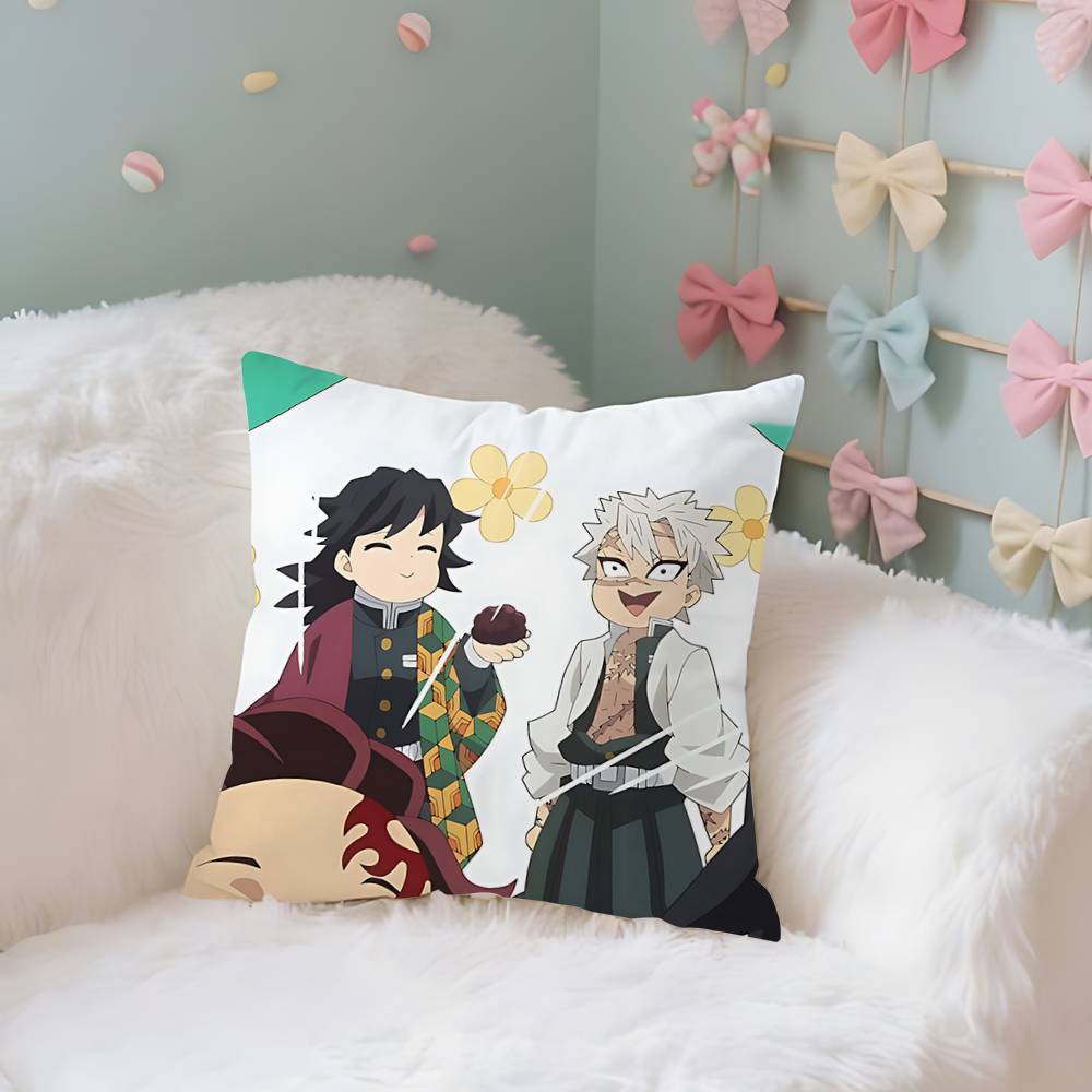 

SSanemi Shinazugawa GGiyuus Case Plush Fabric Soft Pillowcase Double Sided Print Cushion Cover Household Gifts 40x40CM(16x16in)