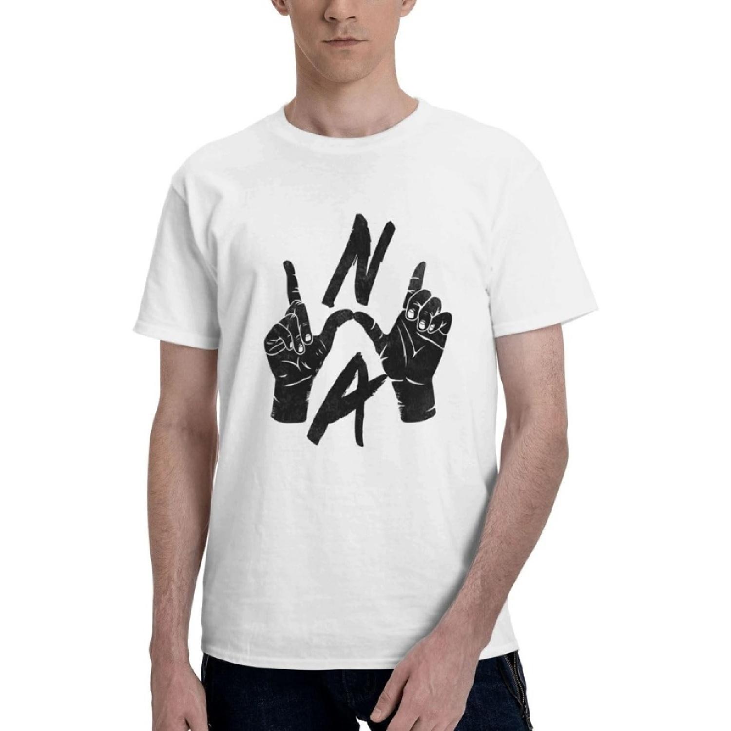 CeoJJo Mens T-Shirt NWA Crewneck T Shirt Cotton Tee Graphic T-Shirt Undershirts S